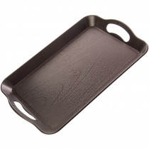 Small Textured Cafeteria Tray with Handles, Black