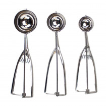 3 Pack Stainless Steel Mechanical Ice Cream Scoops