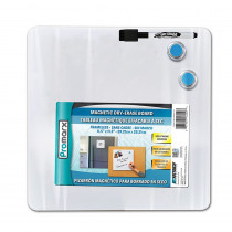 Magnetic Dry-Erase Board with Dry-Erase Marker & Two Magnets, 11.5 x 11.5" - KITDE16WDSU0112 | Kittrich Corporation | Dry Erase Boards"