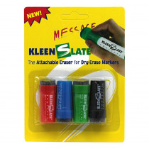 KLS0432 - Attachable Erasers For Dry 4/Pk Erase Markers Carded in Whiteboard Accessories