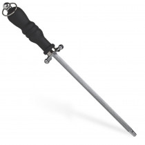 8" Steel Honing Rod with Ergonomic Handle and Safety Guard