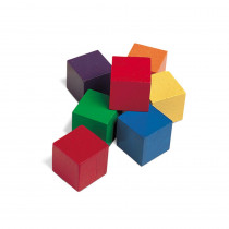 LER0136 - Cubes Wood 1 In 100 Pk 6 Colors in Blocks & Construction Play