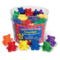 LER0744 - Three Bear Family Rainbow 96/Pk Set 3 Sizes 6 Colors in Sorting