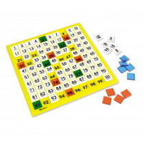 LER1331 - Hundreds Number Board 12 X 12 Plastic Double-Sided in Numeration