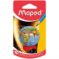 Globe 1-Hole Metal Canister Pencil Sharpener - MAP034751TA | Maped Helix Usa | Pencils & Accessories
