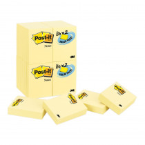 MMM65324VAD - Post-It Notes Value Pk 24 Pads Canary Yellow 1 1/2 X 2 in Post It & Self-stick Notes