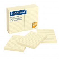 MMM6609 - Highland Selfstick Notes 4X6 Lined in Post It & Self-stick Notes