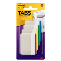 Post-it Tabs, Assorted Primary Colors, Pack of 24 - MMM686F1 | 3M Company | Post It & Self-Stick Notes