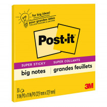 Super Sticky Big Note, 11 in. x 11 in., Yellow - MMMBN11 | 3M Company | Post It & Self-Stick Notes