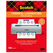 Thermal Laminating Pouches, 5 mil Size, Pack of 200 - MMMTP5854100 | 3M Company | Laminating Film
