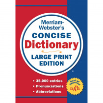 Merriam-Webster's Concise Dictionary, Large Print Ed. - MW-6442 | Merriam - Webster  Inc. | Reference Books