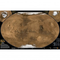 Destination Mars: 2-Sided Map, Laminated, 31.25 x 20.25" - NGMRE00620141 | National Geographic Maps | Maps & Map Skills"