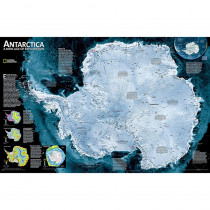 Antarctica Satellite Map, Laminated, 31.25 x 20.25" - NGMRE00620144 | National Geographic Maps | Maps & Map Skills"
