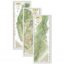 Triple Crown of Hiking Map, In Gift Box, 18 x 48 - NGMRE01021207X | National Geographic Maps | Maps & Map Skills"