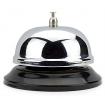 10cm Chrome Service Bell with Black Base
