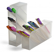 Pen Holder, 4 Compartments, Pack of 2 - OIC21599 | Officemate Llc | Desk Accessories