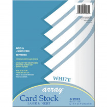 PAC101281 - White Card Stock 40 Sheet in Card Stock