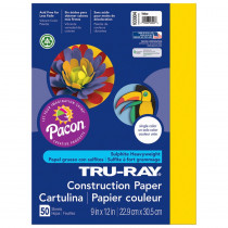 PAC103004 - Tru Ray 9 X 12 Yellow 50 Sht Construction Paper in Construction Paper