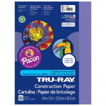 PAC103009 - Tru Ray 9 X 12 Violet 50 Sht Construction Paper in Construction Paper