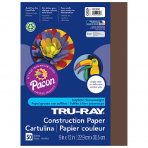 PAC103024 - Tru Ray 9 X 12 Dark Brown 50 Sht Construction Paper in Construction Paper