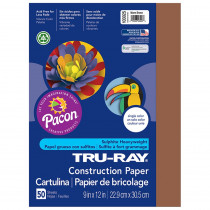 PAC103025 - Tru Ray 9 X 12 Brown 50 Sht Construction Paper in Construction Paper
