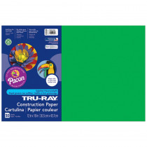 PAC103038 - Tru Ray 12X18 Festive Green 50 Sht Construction Paper in Construction Paper
