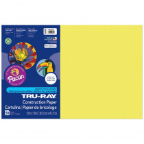 PAC103403 - Tru Ray Lively Lemon 12X18  Fade Resistant Construction Paper in Construction Paper