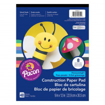 PAC104612 - Construction Pad Hw 9X12 Asst 48Ct in Construction Paper