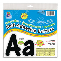 Self-Adhesive Letters, Black, Cheery Font, 4", 154 Characters - PAC51693 | Dixon Ticonderoga Co - Pacon | Letters