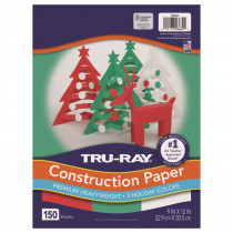 Construction Paper, Holiday Assortment, 9" x 12", 150 Sheets - PAC6684 | Dixon Ticonderoga Co - Pacon | Construction Paper