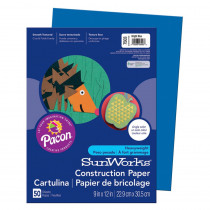 PAC7503 - Sunworks 9X12 Bright Blue 50Shts Construction Paper in Construction Paper