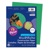 PAC8003 - Sunworks 9X12 Holiday Green 50Ct Construction Paper in Construction Paper