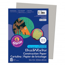 PAC8803 - Sunworks 9X12 Gray 50Ct Construction Paper in Construction Paper