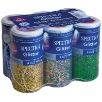 Glitter Sparkling Crystals, 6 Assorted Colors, 4 oz., 6 Jars - PAC91370 | Dixon Ticonderoga Co - Pacon | Glitter