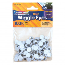 Wiggle Eyes, Black, 15 mm, 100 Pieces - PACAC347402 | Dixon Ticonderoga Co - Pacon | Wiggle Eyes