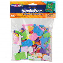 WonderFoam Peel & Stick Letters & Numbers, Assorted Colors & Sizes, 267 Pieces - PACAC4303R | Dixon Ticonderoga Co - Pacon | Letters