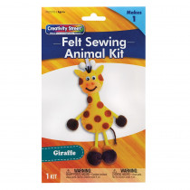 Felt Sewing Animal Kit, Giraffe, 6" x 11" x 0.75", 1 Kit - PACAC5703 | Dixon Ticonderoga Co - Pacon | Art & Craft Kits