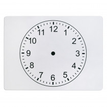 Clockface Whiteboard, 2-sided, Clockface/Plain, 9" x 12", 25 Boards - PACAC900525 | Dixon Ticonderoga Co - Pacon | Clocks
