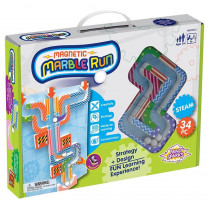 Magnetic Marble Run, Assorted Colors, 9.6"W x 11.2"H Magnetic Board, 34 Pieces - PACAC9313 | Dixon Ticonderoga Co - Pacon | Games