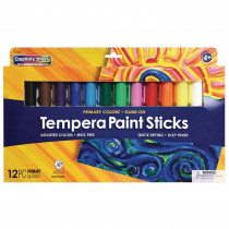 Glide-On Tempera Paint Sticks, 12 Assorted Primary Colors, 5 grams, 12 Count - PACAC9911 | Dixon Ticonderoga Co - Pacon | Paint