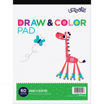 Draw & Color Pad, White, 9" x 12", 60 Sheets - PACCAR90510 | Dixon Ticonderoga Co - Pacon | Drawing Paper