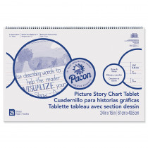 PACMMK07426 - Chart Tablet 24X16 1.5In Ruled Picure Story in Chart Tablets