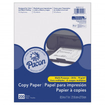 Multi-Purpose Paper, White, 20 lb., 8-1/2" x 11", 200 Sheets - PACMMK12112 | Dixon Ticonderoga Co - Pacon | Design Paper/Computer Paper