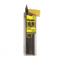 Super Hi-Polymer Lead Refill (0.9mm) Medium, HB, 30 pcs/Tube - PENC29HB | Pentel Of America | Pencils & Accessories