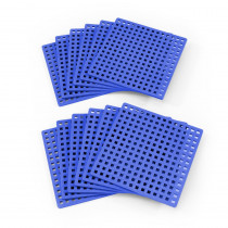 Plus-Plus Baseplates, Classroom Pack, Blue, Set of 12 - PLL03392 | Plus-Plus Usa | Blocks & Construction Play