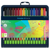 Line-Up Fineliner Pens with Case, 32 Colors - PSY191091 | Rediform Inc | Pens