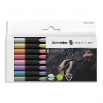 Paint-It 020 Metallic Liners, 1-2 mm Tip, Wallet, 8 Assorted Ink Colors - PSYML02011502 | Rediform Inc | Markers