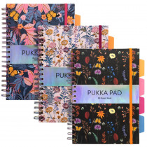 B5 Bloom Project Book - Assorted - Pack 3 - PUK9494BLMAST | Pukka Pads Usa Corp | Note Books & Pads