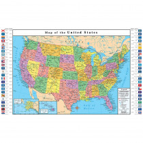USA Map with Flags, 49W x 33"H - RE-72116 | Replogle Globes | Maps & Map Skills"
