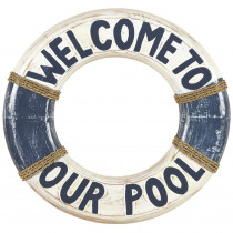 WELCOME TO OUR POOL LIFE RING - RGM-ODR721 | RAM Outdoor Décor | Outdoor Décor